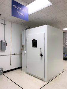 Walk-in accelerated stability testing chamber